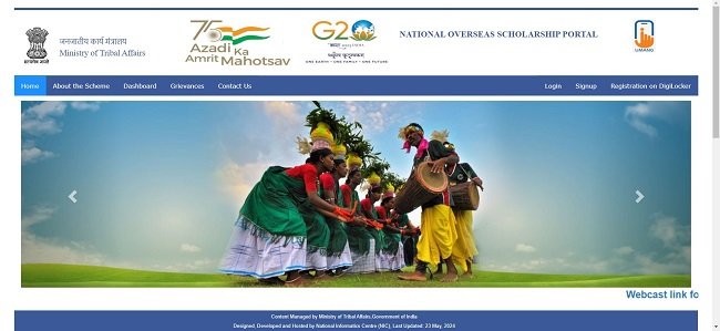 National Overseas Scholarship For ST Students Official Website