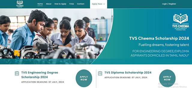 TVS Cheema Scholarship Portal