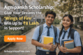 Agnipankh Scholarship: Give Your Dreams the ‘Wings of Fire’ – Win Up to ₹8 Lakh in Support! Agnipankh Scholarship Apply Online Agnipankh Scholarship 2026 promotional banner inspired by Dr APJ Abdul Kalam offering up to ₹8 lakh financial support with Apply Now button and ScholarshipArena.com branding.