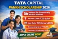 Tata Capital Pankh Scholarship 2026 thumbnail showing income limit ₹2.5 lakh and last date 15 February 2026