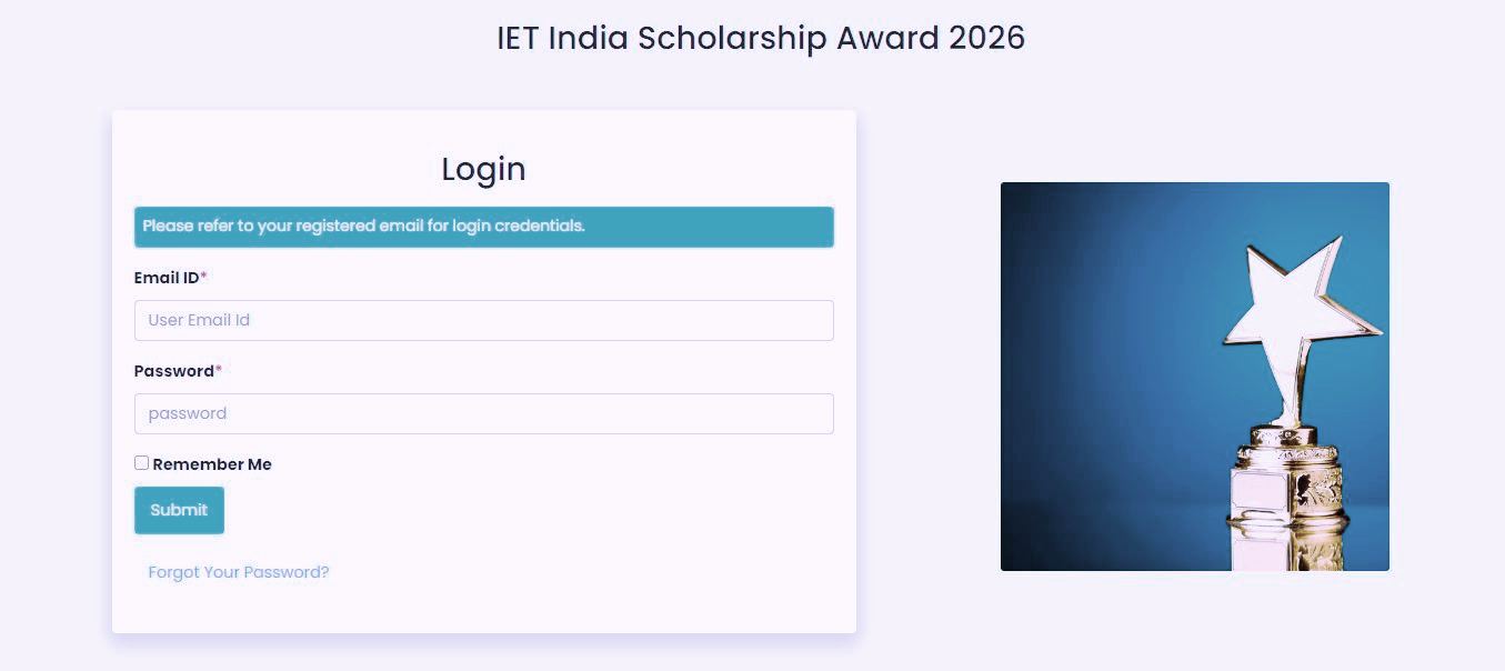 Apply for IET India Scholarship Award