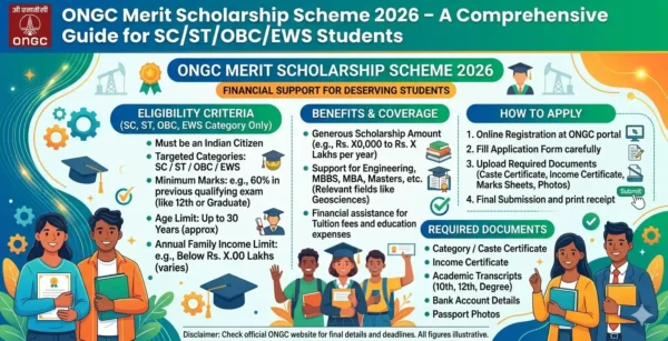 ONGC Merit Scholarship Scheme 2026 – A Comprehensive Guide for SC/ST/OBC/EWS Students